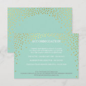 Carte D'accompagnement ENCADREMENT chic rustique mini confettis dorés men (Devant / Derrière)