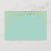 Carte D'accompagnement ENCADREMENT chic rustique mini confettis dorés men (Dos)