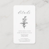 Carte D'accompagnement Enceinte botanique élégante vintage (Devant)