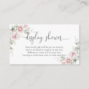 Carte D'accompagnement Enceinte de douche avec affichage floral rose blus