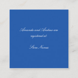 Carte D'accompagnement Enceinte de douche de mariage en chinoiserie bleue