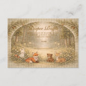 Carte D'accompagnement Enchanted Forest Baby Animals Diapper Raffle (Devant)