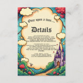 Carte D'accompagnement Enchanted Forest Castle Woodland Fairytale Wedding (Devant)