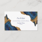 Carte D'accompagnement Enchanter le site Abstrait Blue Gold Mariage (Devant)