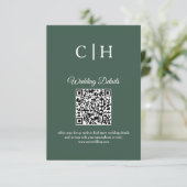 Carte D'accompagnement Enchanting Forest QR Code Wedding Enclosure (Debout devant)