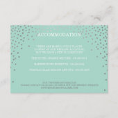 Carte D'accompagnement ENCLOS chic rustique mini confetti menthe argent (Devant)