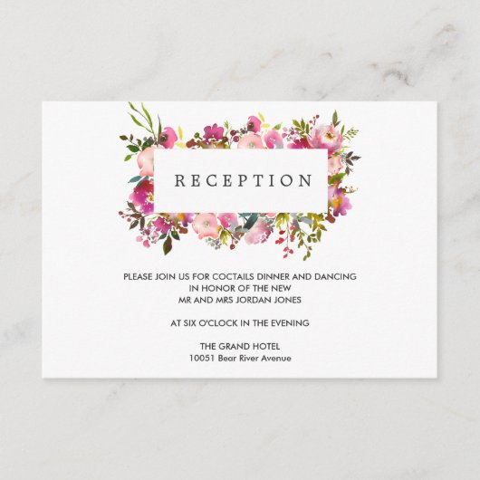 Carte D'accompagnement Enclos de réception de fleurs de mariage Brilliant (Devant)