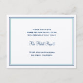 Carte D'accompagnement Enclos de réception de mariage coquille bleue (Devant)