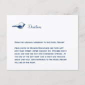 Carte D'accompagnement Enclos de réception de mariage coquille bleue (Dos)