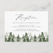 Carte D'accompagnement Enclos de réception de mariage Rustique Forêt de P (Devant)