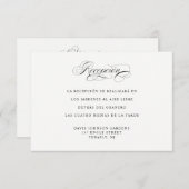 Carte D'accompagnement Enclos de réception et directions en langue espagn (Devant / Derrière)