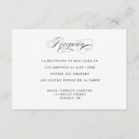 Enclos de réception et directions en langue espagn