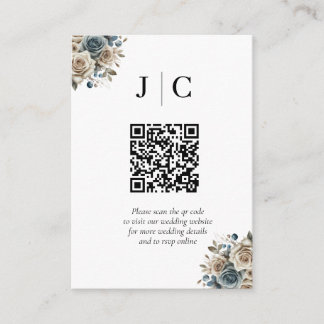 Carte D'accompagnement Enclos minimaliste de code QR à herbe des Pampas b