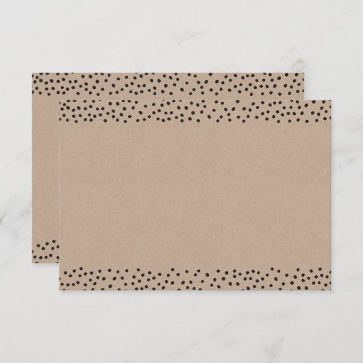 Carte D'accompagnement ENCLOS or rustique mini confetti kraft noir (Devant / Derrière)