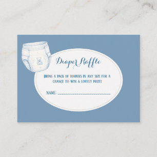 Carte D'accompagnement Enclos pour la tombola des couches pour la baby sh
