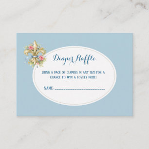 Carte D'accompagnement Enclos tirage au sort couche Fleur de Lys Baby Sho