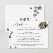 Carte D'accompagnement Enclosure de détails de mariage photo éditable Euc (Devant / Derrière)