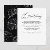 Carte D'accompagnement Enclosure de directions de mariage en écriture mod (Devant / Derrière)