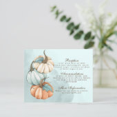 Carte D'accompagnement Enclosure de mariage citrouilles d'automne (Debout devant)