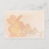 Carte D'accompagnement Enclosure de mariage subtile de fleur de freesia p (Dos)