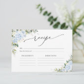 Carte D'accompagnement Enclosure de réception de mariage floral Hydrangea (Debout devant)