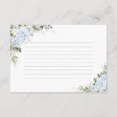 Carte D'accompagnement Enclosure de réception de mariage floral Hydrangea (Dos)