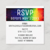 Carte D'accompagnement Enclosure RSVP Abstrait Moderne Arc-en-ciel vibran (Devant)