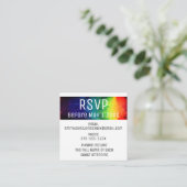 Carte D'accompagnement Enclosure RSVP abstraite moderne et vibrante de co (Debout devant)