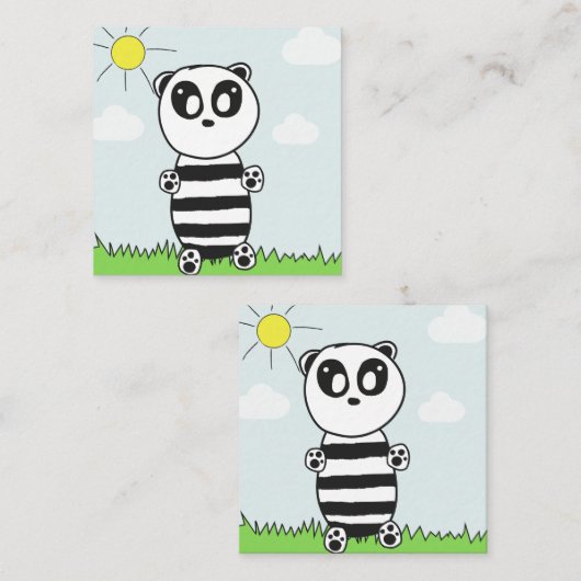 Carte D'accompagnement Enfants Panda (Devant / Derrière)