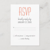 Carte D'accompagnement Enregistrement de vinyle rétro RSVP (Devant)