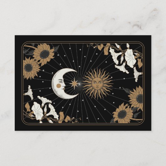 Carte D'accompagnement Enregistrer la date Photo Tarot Sun Moon Aligné Ma (Dos)