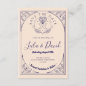 Carte D'accompagnement Enregistrer La Date Tarot Moon Crystal Hearts Mari (Devant)