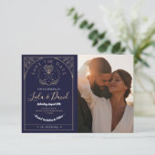 Carte D'accompagnement Enregistrer La Date Tarot Moon Crystal Hearts Mari (Debout devant)