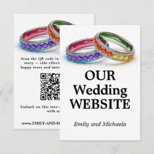 Carte D'accompagnement 🌈 Entrelacé dans la Fierté – Site Web de Mariage