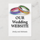 Carte D'accompagnement 🌈 Entrelacé dans la Fierté – Site Web de Mariage (Devant)