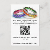 Carte D'accompagnement 🌈 Entrelacé dans la Fierté – Site Web de Mariage (Dos)