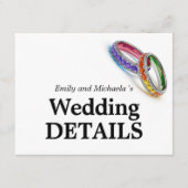 Carte D'accompagnement 🌈 Entrelacés dans la fierté – Détails du mariage (Devant)