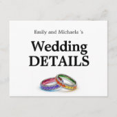 Carte D'accompagnement 🌈 Entrelacés dans la Fierté – Détails du Mariage (Devant)