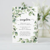 Carte D'accompagnement Enveloppe de réception aquarelle Eucalyptus Gold C (Debout devant)