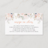 Carte D'accompagnement Envelopper dans clair Pastel Blooms Douche nuptial (Devant)