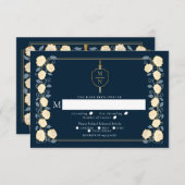 Carte D'accompagnement Epée & Bouclier Imaginaire médiéval Mariage RSVP B (Devant / Derrière)