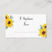 Carte D'accompagnement Épouse À Bee Tournesol Honeycomb Affichage Douche (Dos)