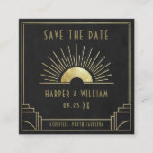 Carte D'accompagnement Equinox Mini Save the Date Celestial Art Deco card (Devant)