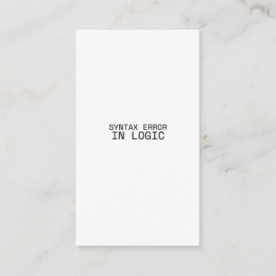 Carte D'accompagnement Erreur de syntaxe dans l'industrialisme minimalist