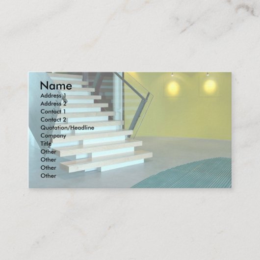 Carte D'accompagnement Espace réception et escalier pour Business Design  (Devant)