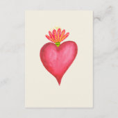 Carte D'accompagnement Espagnol, Coeur rouge & Fleur Mariage mexicain (Dos)