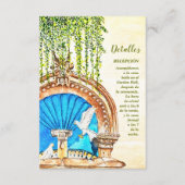 Carte D'accompagnement Espagnol, Peint à la main Détails du Mariage (Devant)