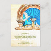 Carte D'accompagnement Espagnol, Peint à la main Détails du Mariage (Dos)