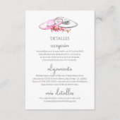 Carte D'accompagnement Espagnol, Tarjeta de Detalles Boda Hacienda Boho (Devant)