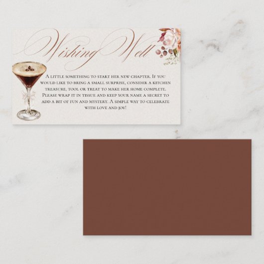Carte D'accompagnement Espresso A Tini Un Peu Plus Près Souhaiter Enceint (Devant / Derrière)